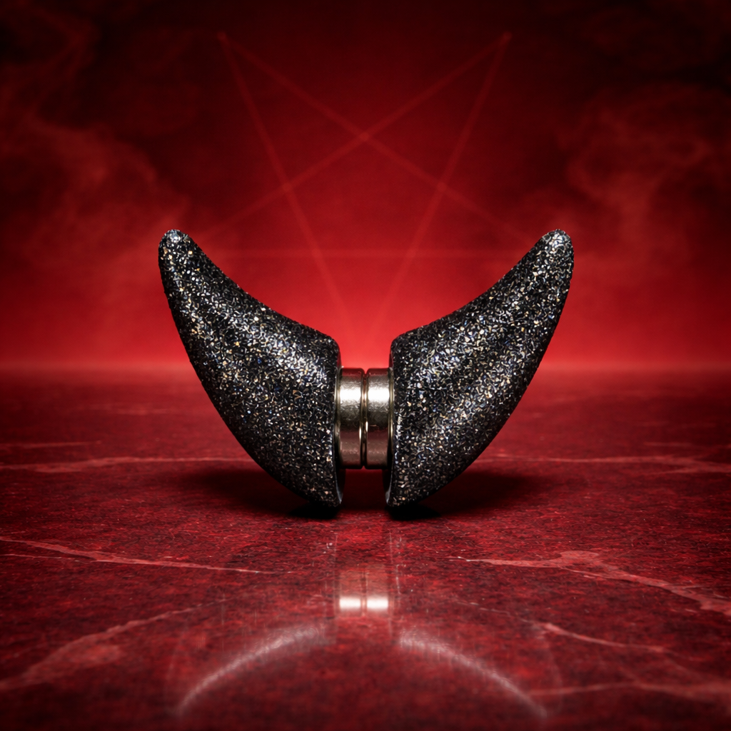 Black Glitter Horns
