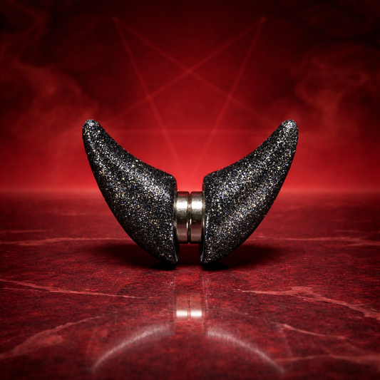 Black Glitter Horns